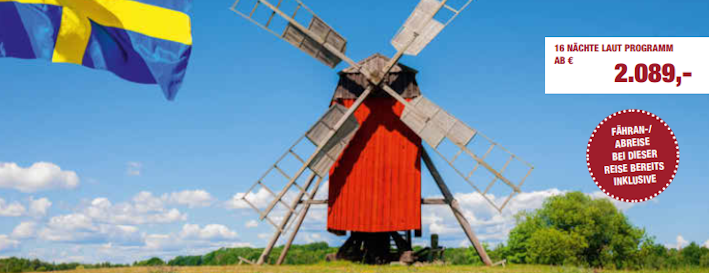 Die grosse Schwedenrundreise mit Motorrad oder Pkw